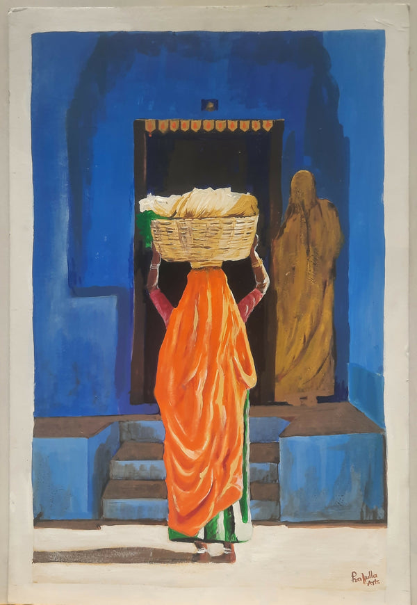 Selling of vegetables by a women