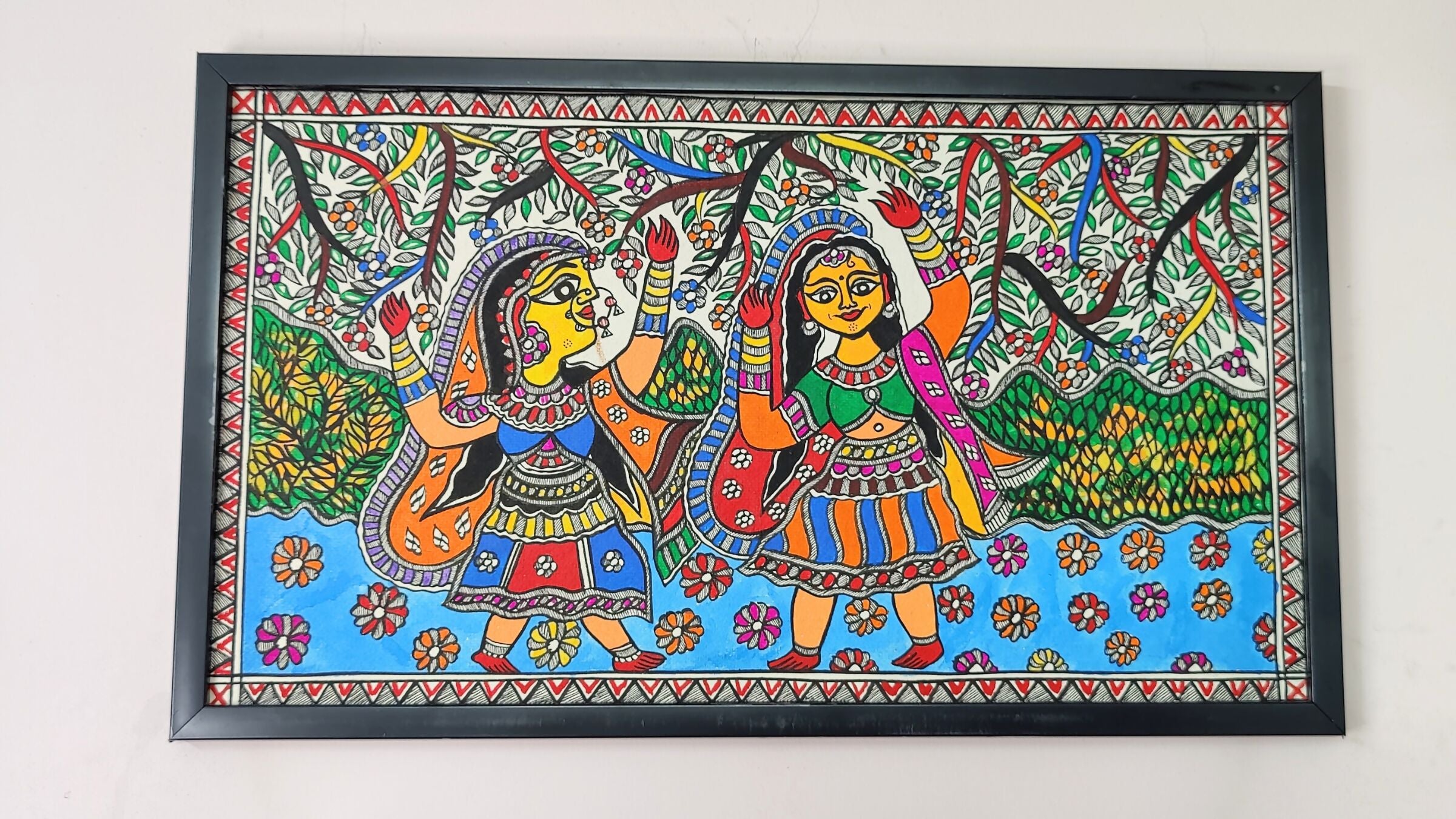 Floral Festivities: Madhubani Painting