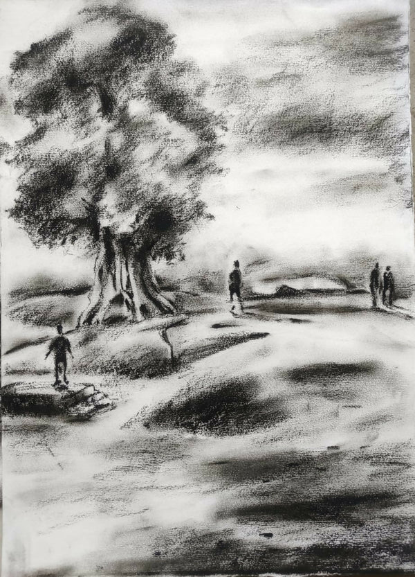 Nature charcoal Painting