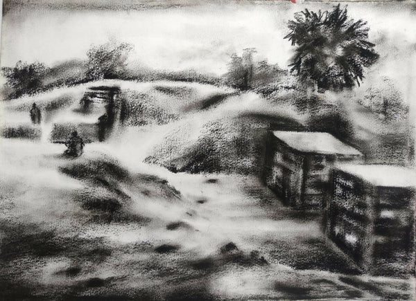 Charcoal painting
