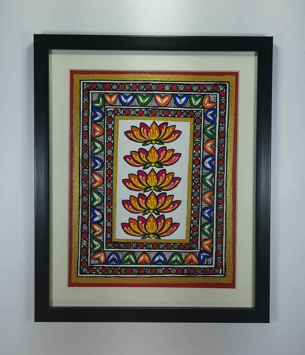 Madhubani Lotus painting