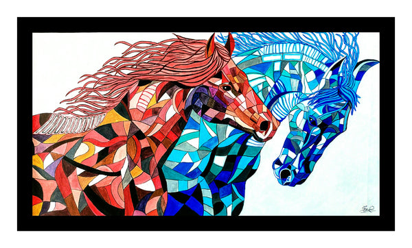 2 Horses with beautiful colour combinations