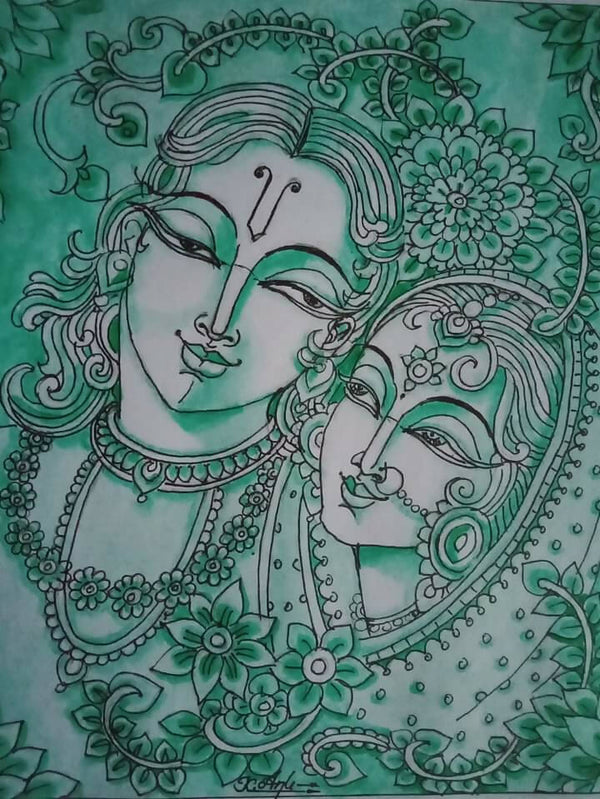 Thooli art -Radha Krishna