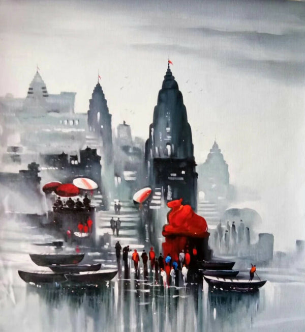 Banaras ghat painting