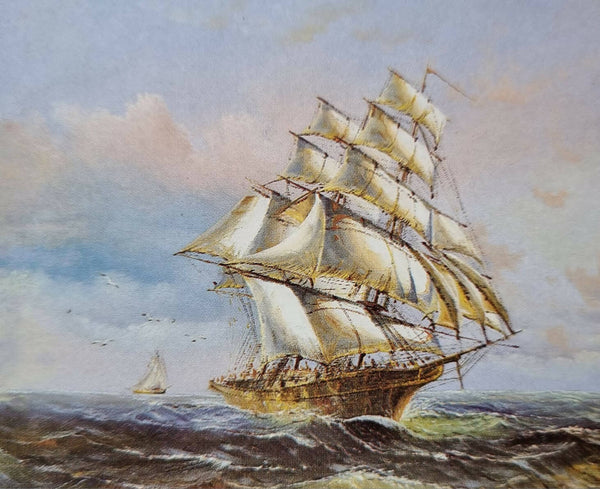 Ship in a ocean painting