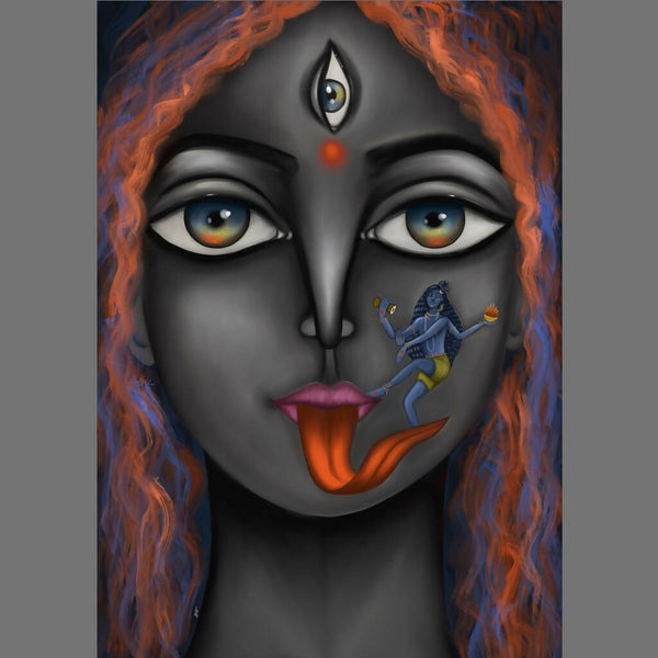 Cosmic dance of Kali and Mahadev