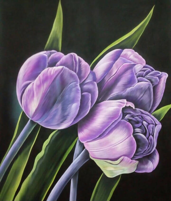 Beautiful lily flowers painting