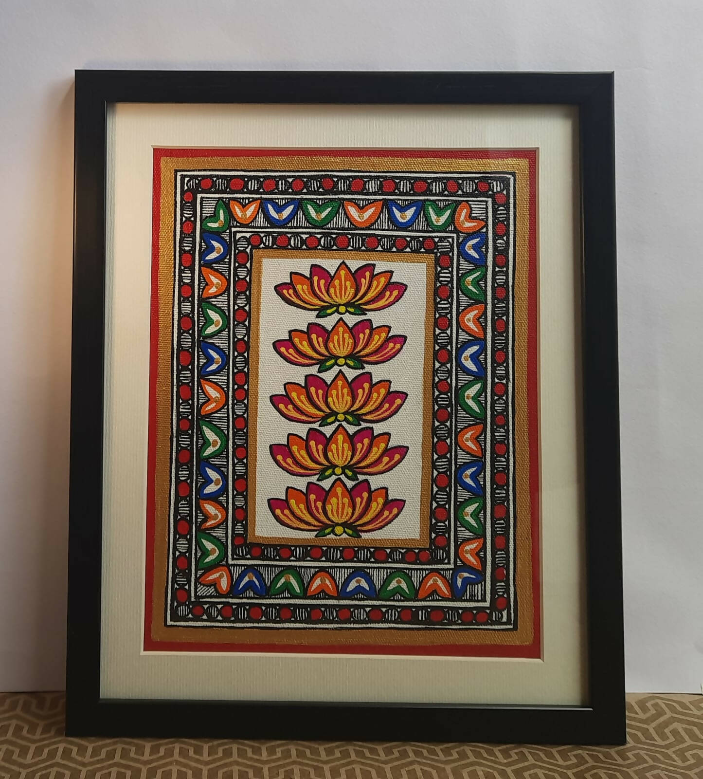 Madhubani Lotus painting