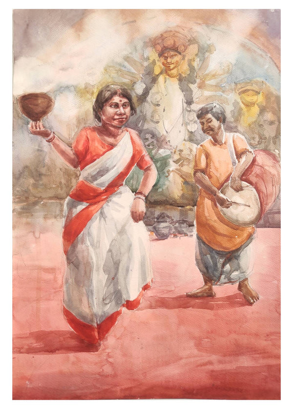 Dhunuchi Dance Painting