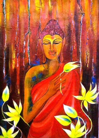 Buddha; Lotus; Flourscent
