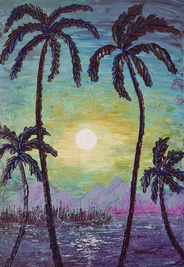 Coconut palm night