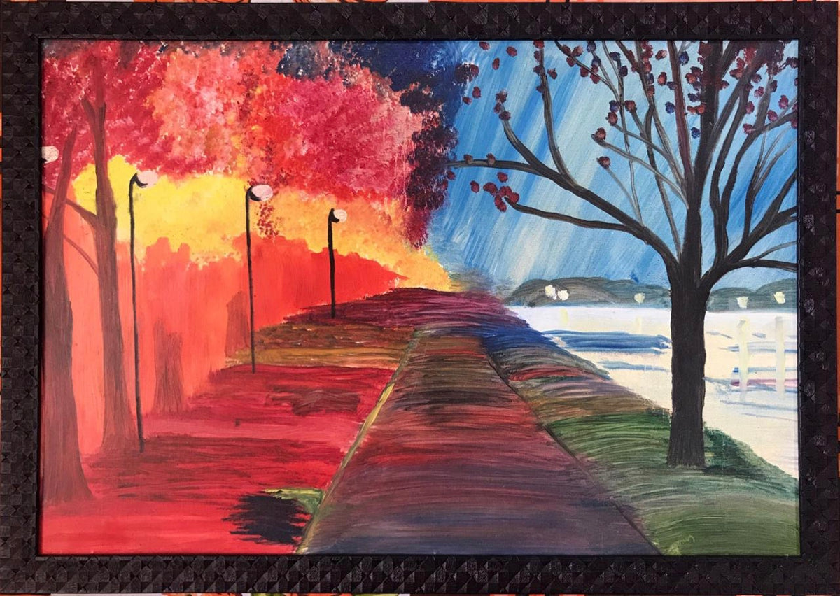 Buy COLORFUL NATURE OIL PAINTING ON CANVAS Painting at Lowest ...