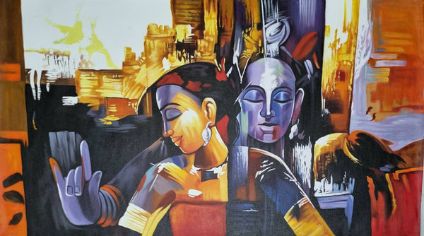 Radha krishna painting Acrylic.