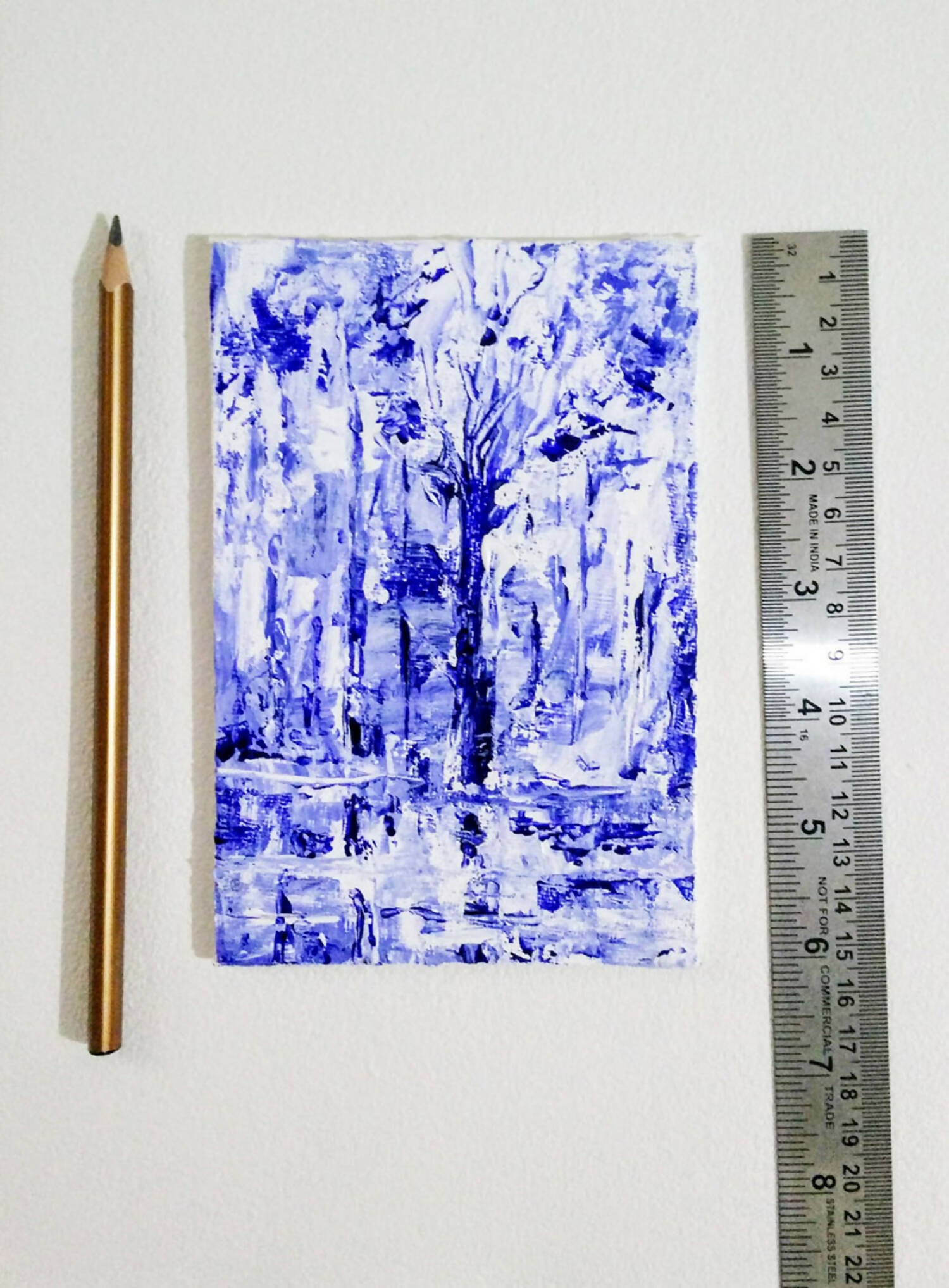 Miniature Icy Blue Winter Landscape