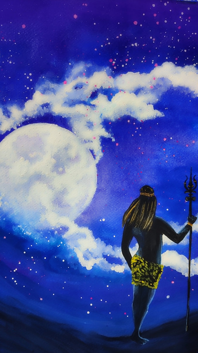 Mahakaal | Handmade Watercolour Painting on 300 GSM Paper ...