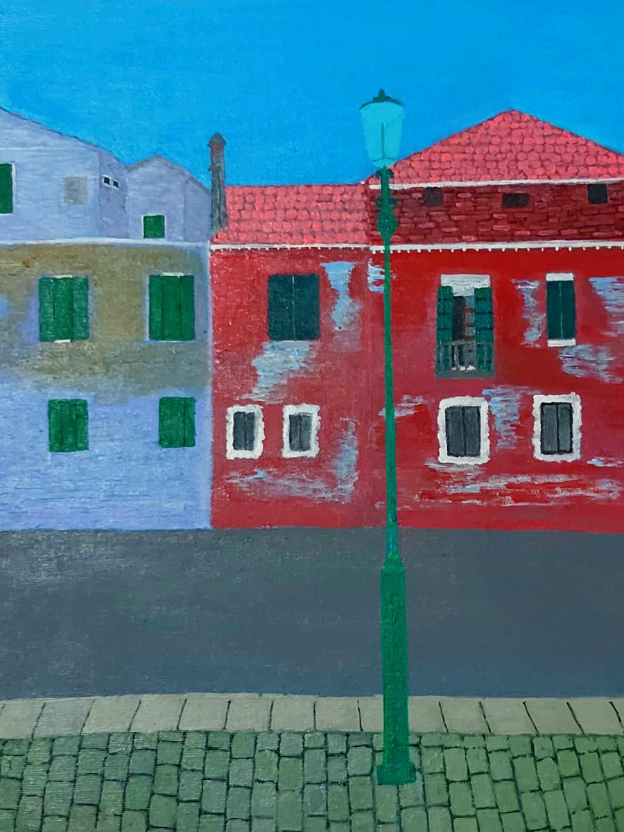 Buy The Lamp Post Painting at Lowest Price By Isaac Illikal Gallerist.in