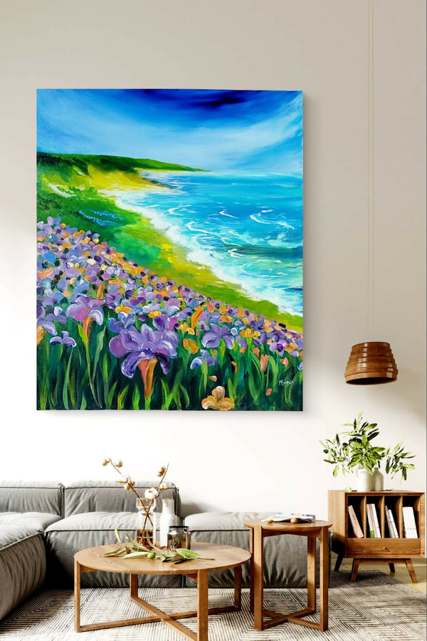 Seascape Elegance: Iris On The Shore