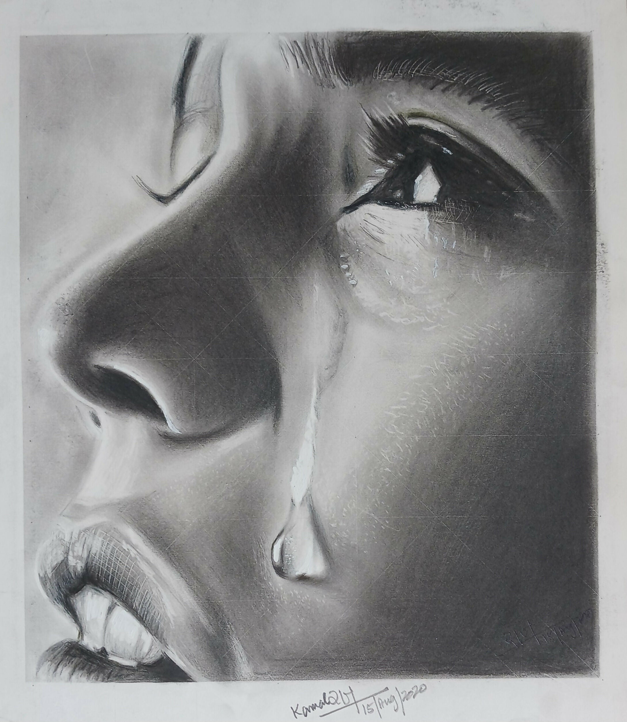 Girl in tears