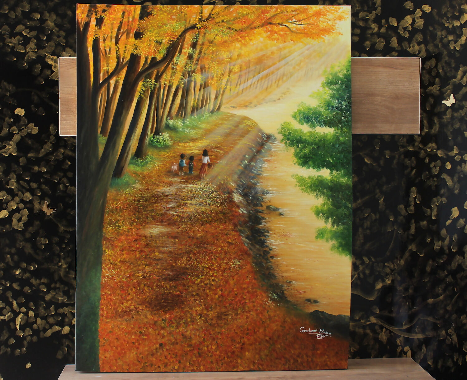 Forest Sunlight Path - Landscape painting