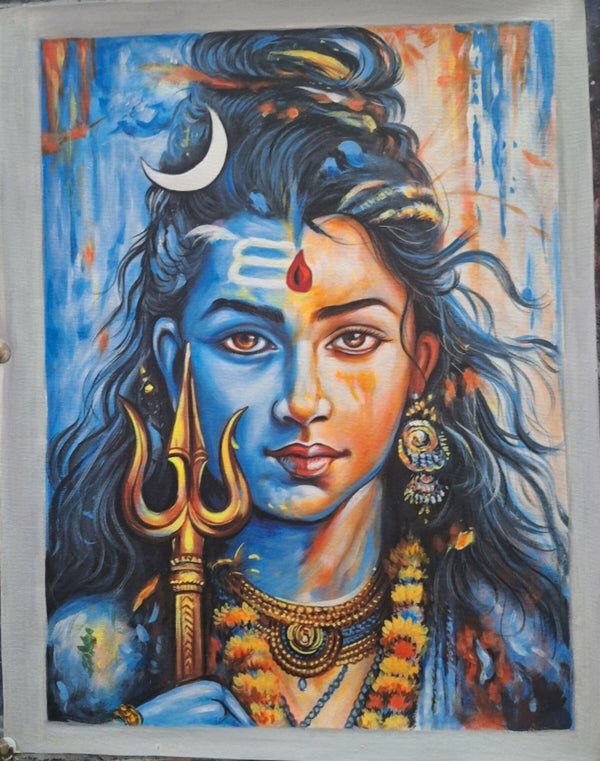 shiva, parvati, hindu, deity, spiritual, trident, vibrant, colorful, mythology, culture