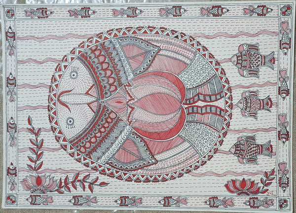 Madhubani Fish Painting