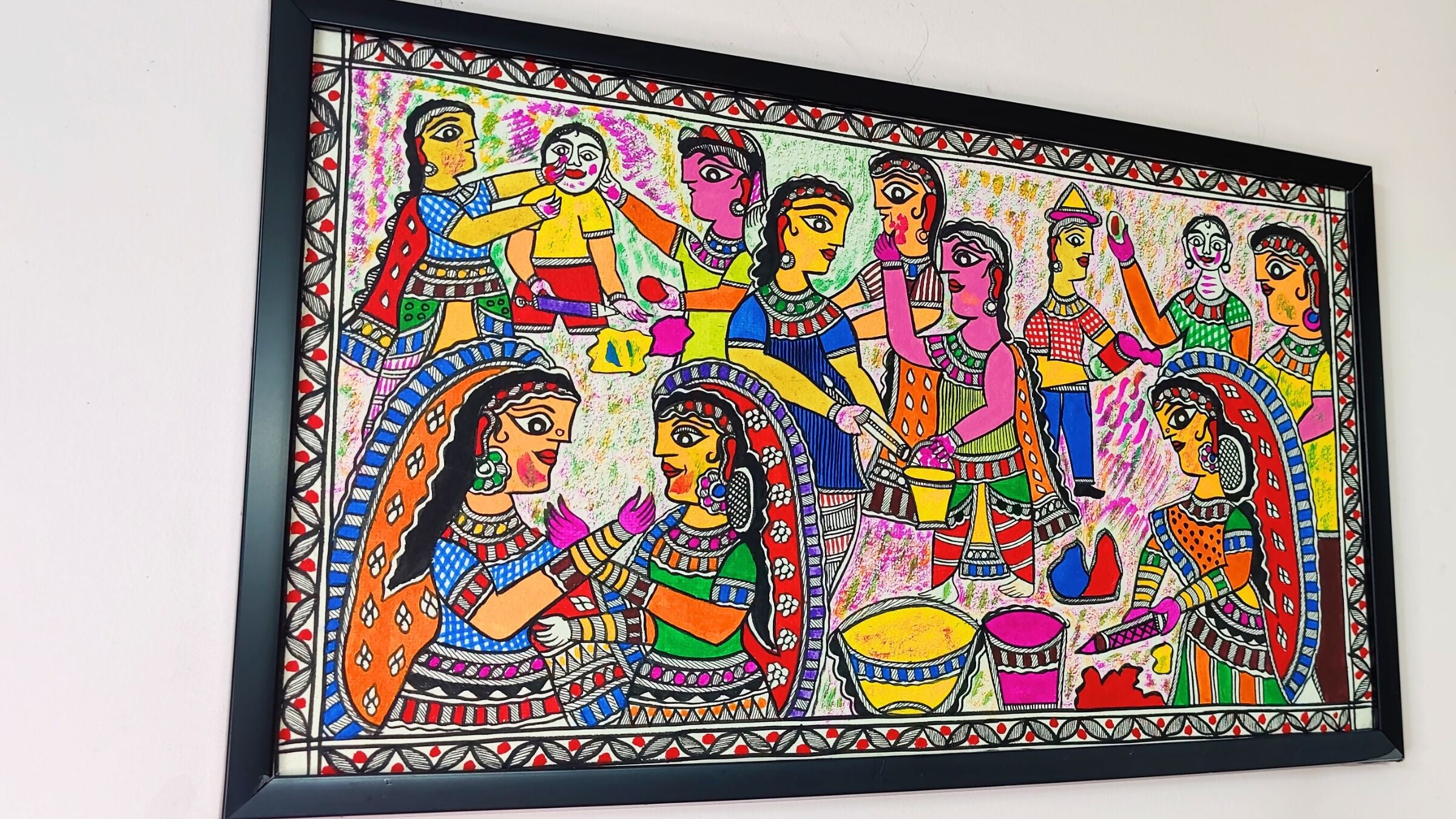 Joyous Holi Celebrations: Madhubani Painting