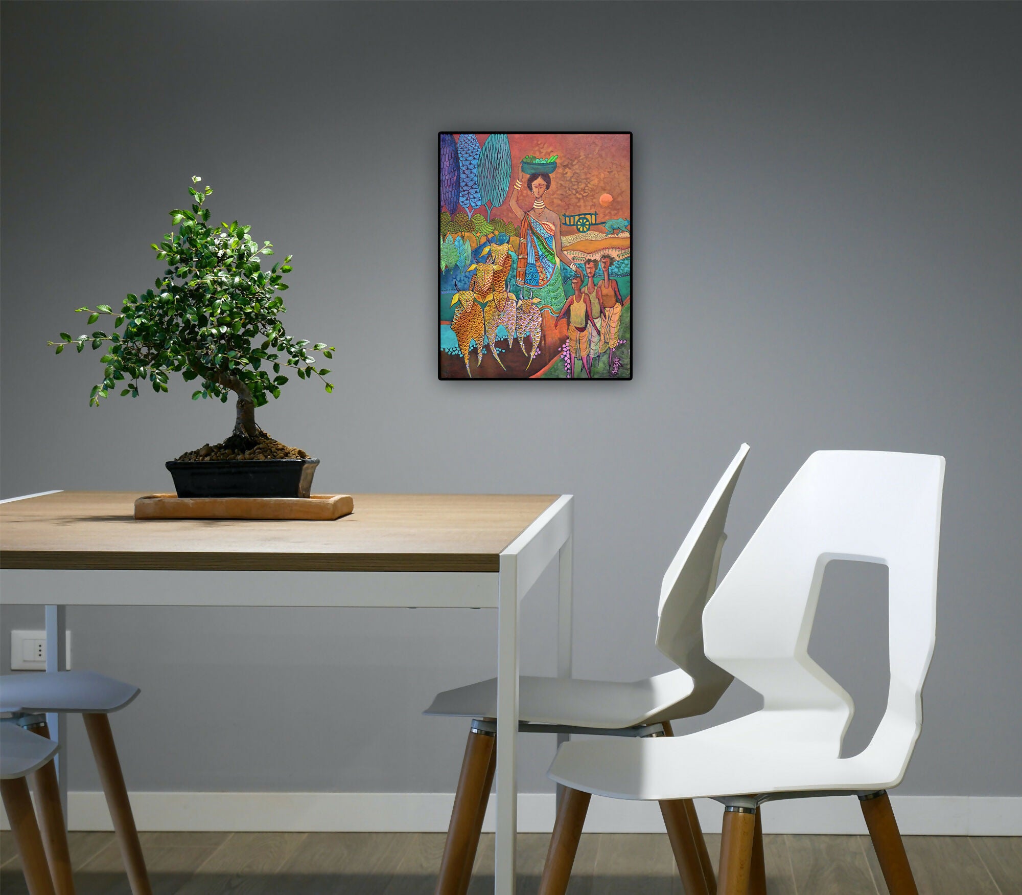 Indian Village Harmony (F3) Folk Fusion Art