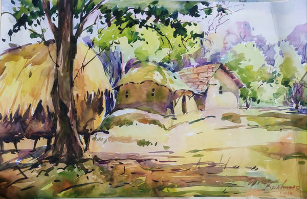 Village Scenery painting