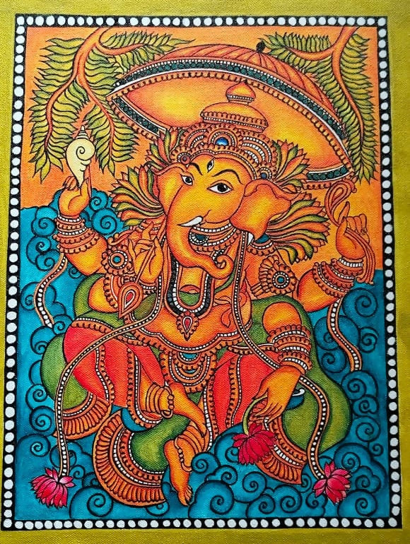 Kerala Mural Painting – Lord Ganesha