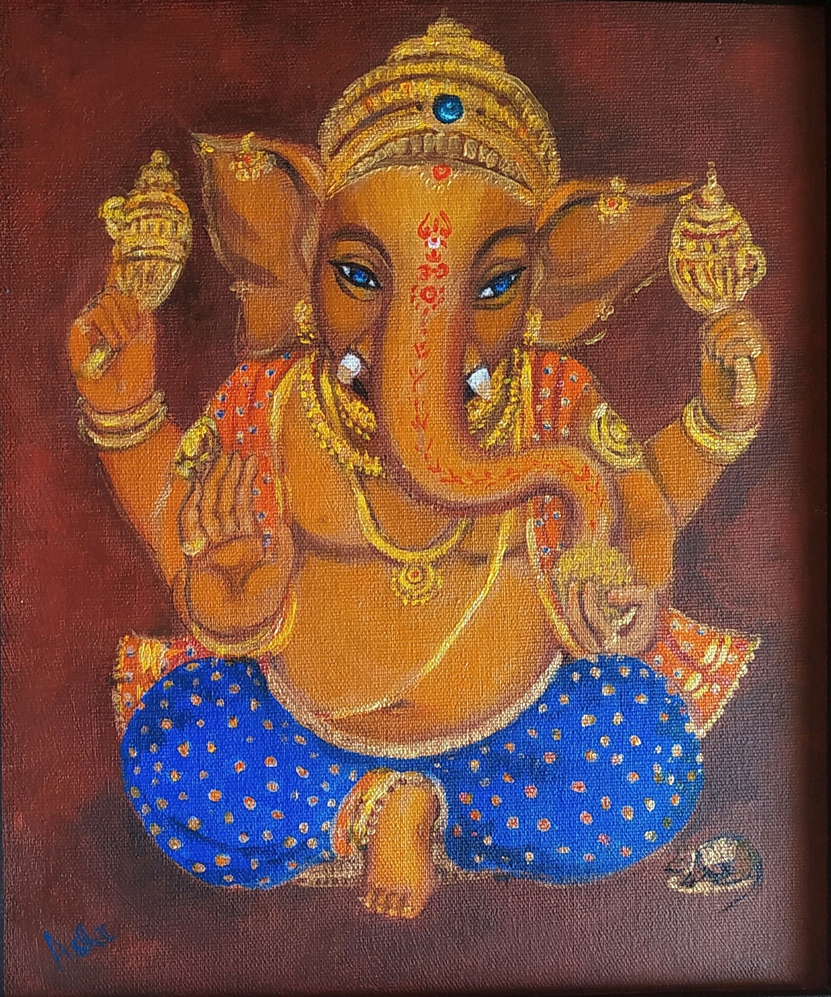 Ganesha Blue eyes Full frontal 1726938900243a