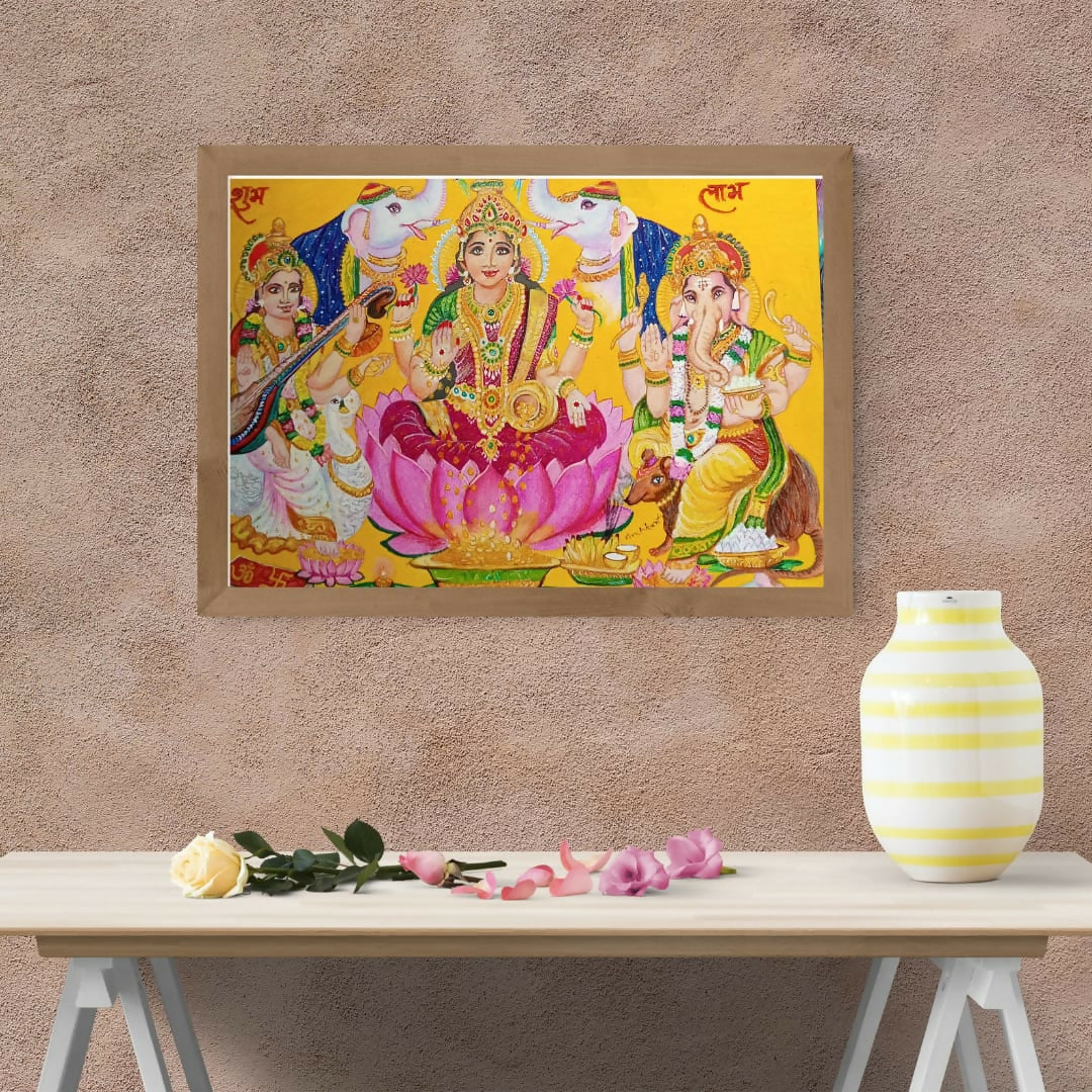 Lakshmi Ganesh Saraswati Painting