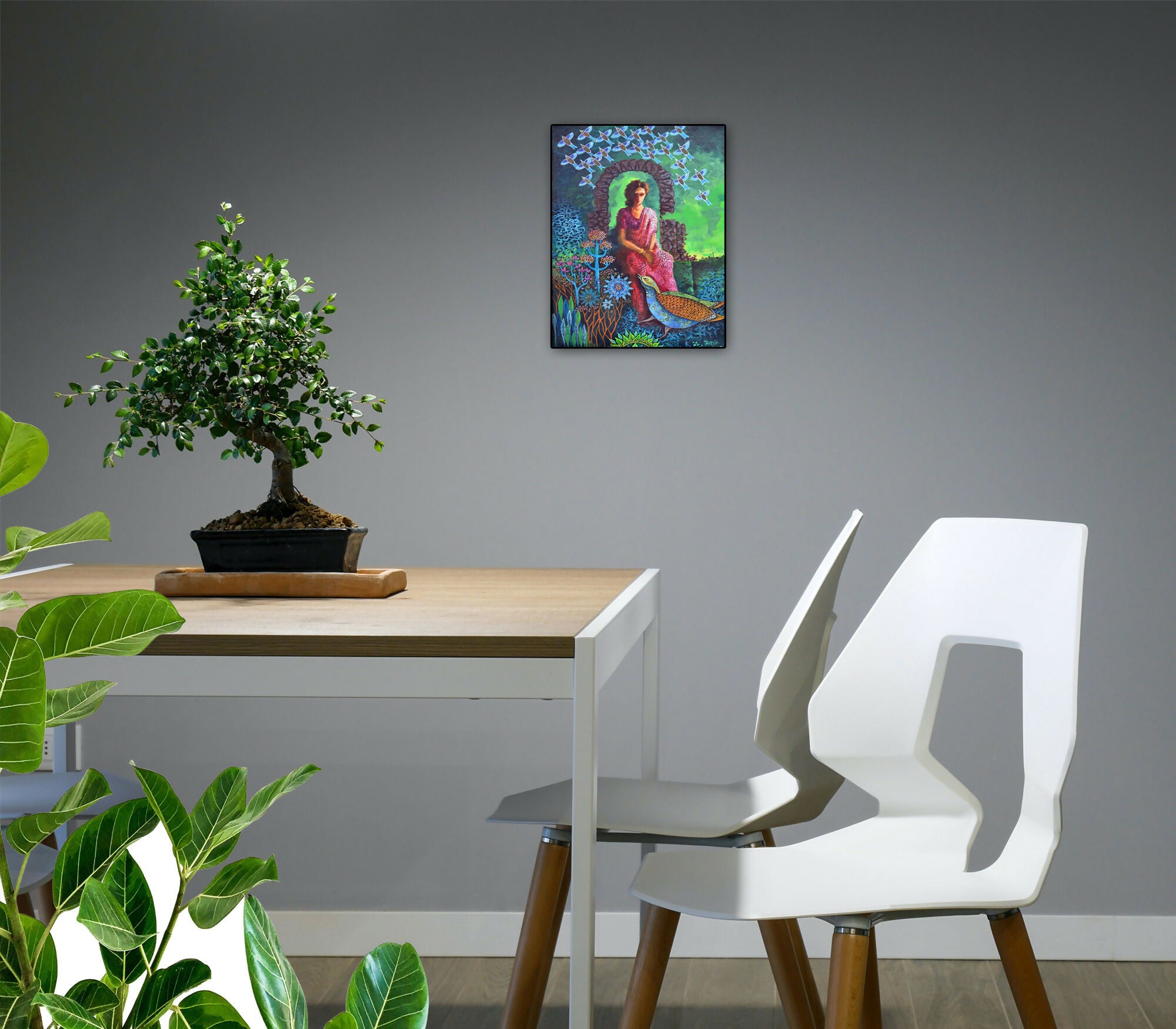 Garden of Silence (F5) Indian style Fusion art