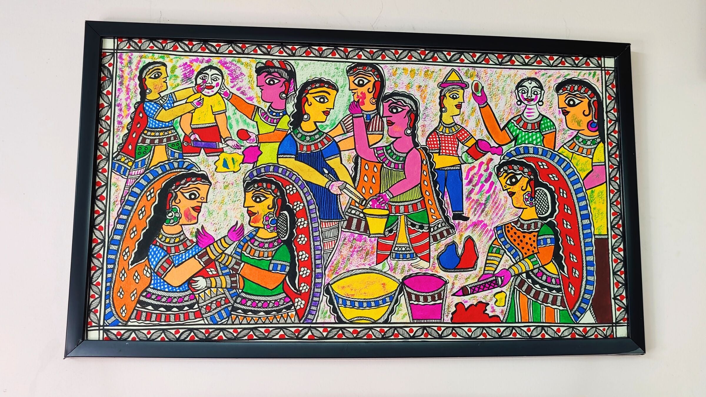 Joyous Holi Celebrations: Madhubani Painting