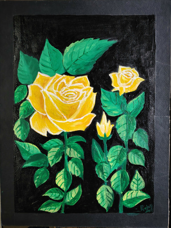 Painting of rose flowers