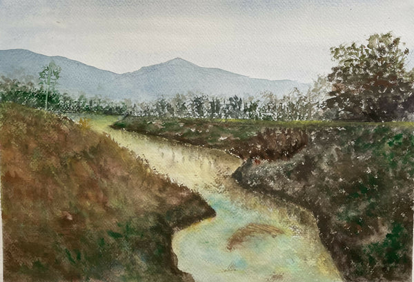 On the sides of a river