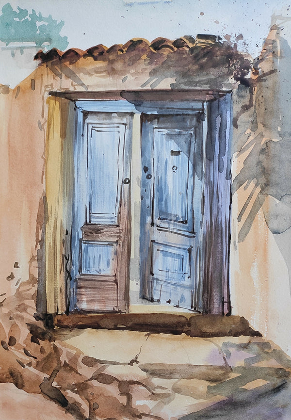 The blue door