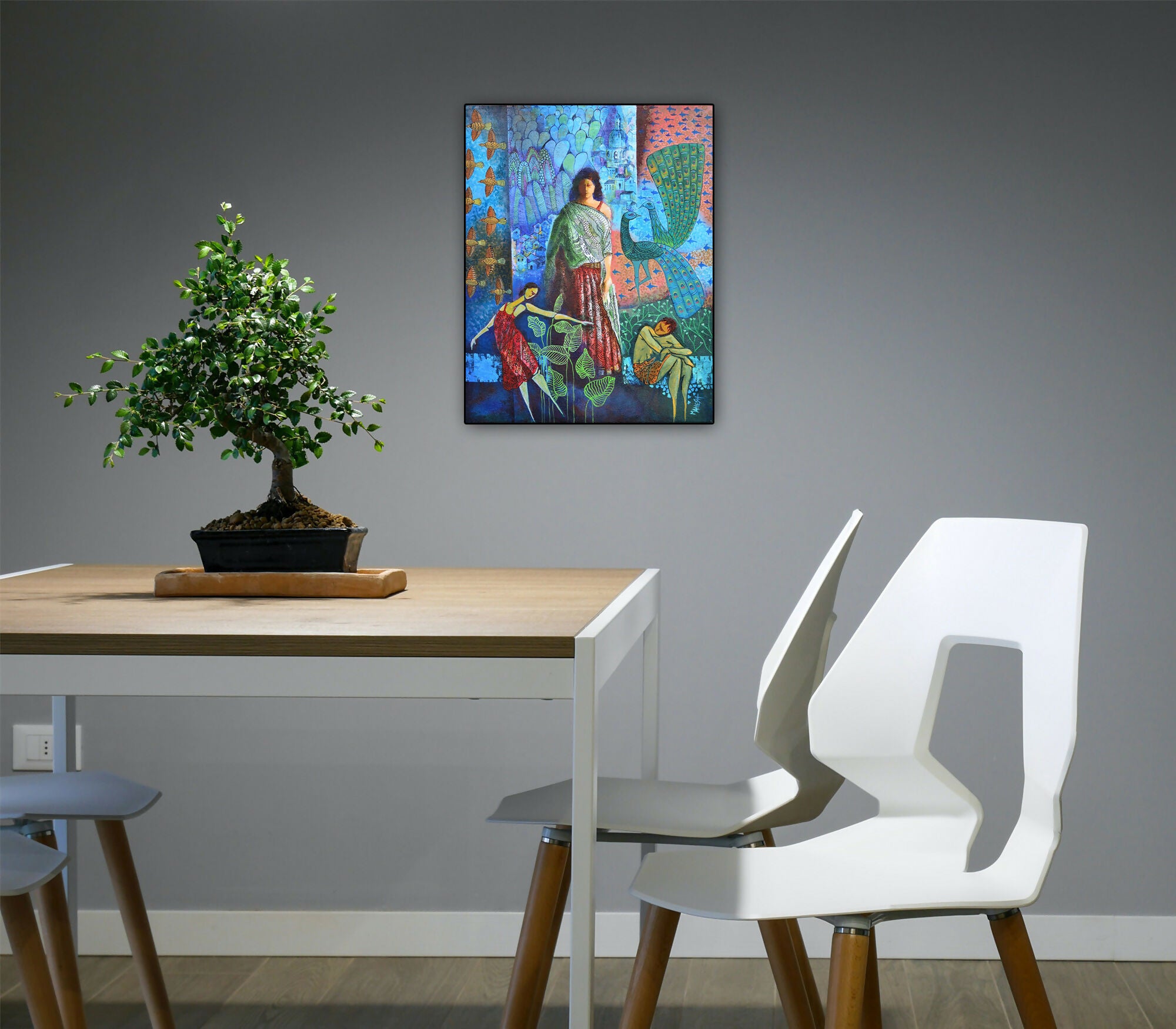 Inner Whispers (F4) Indian style Fusion art