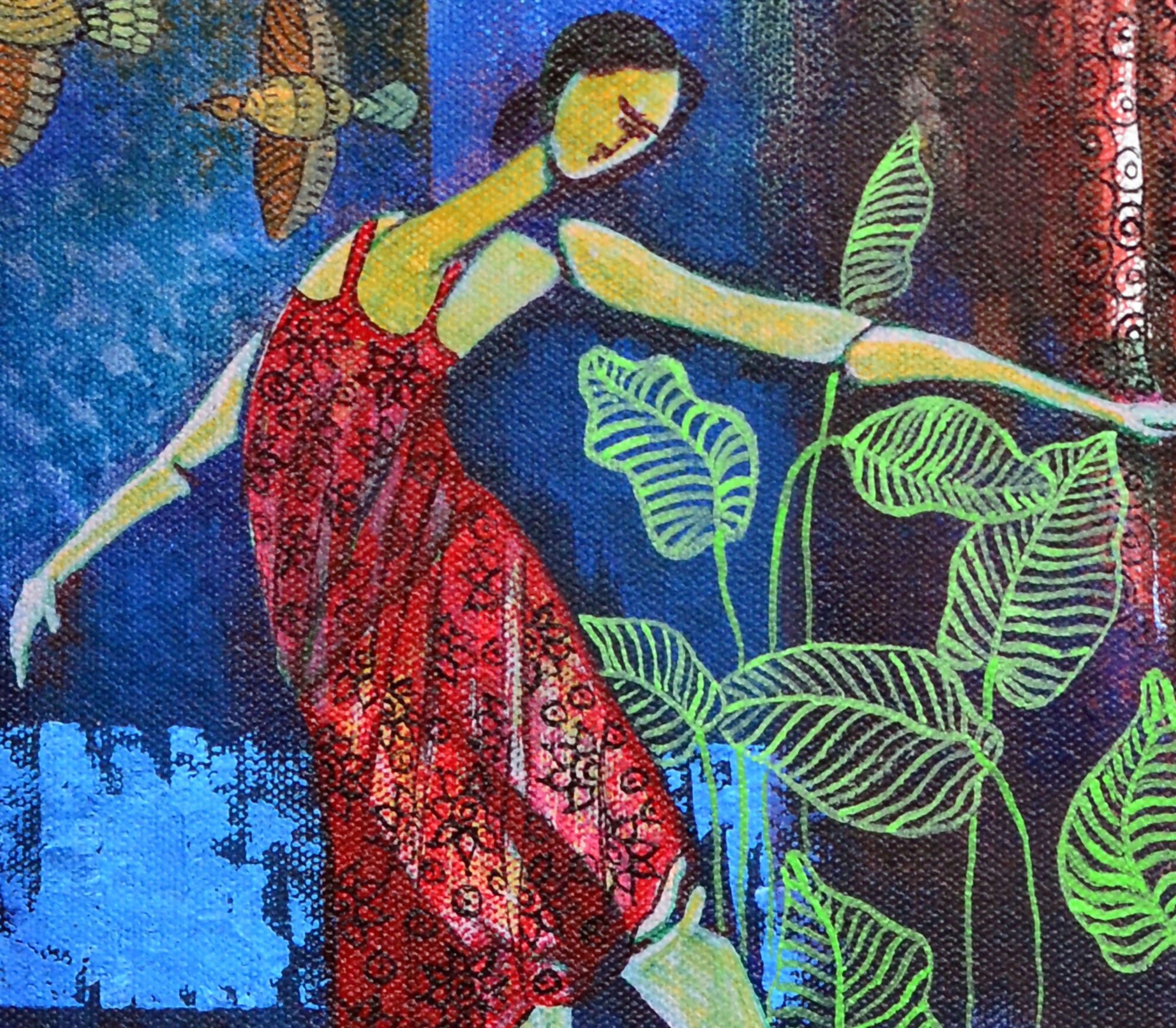 Inner Whispers (F4) Indian style Fusion art