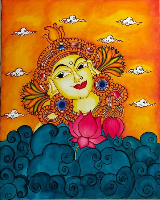 Kerala Mural Painting – Lord Krishna