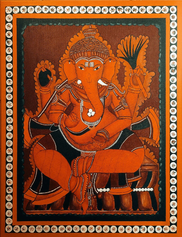 Kerala murals Ganesha