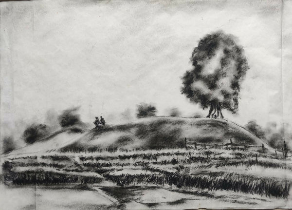 Charcoal Nature Painting