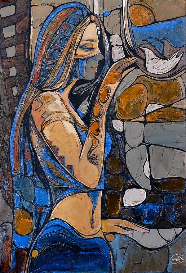 Talking eyes- Woman painting