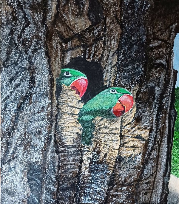 A Home in an Old Tree UNFRAMED-12 x 14