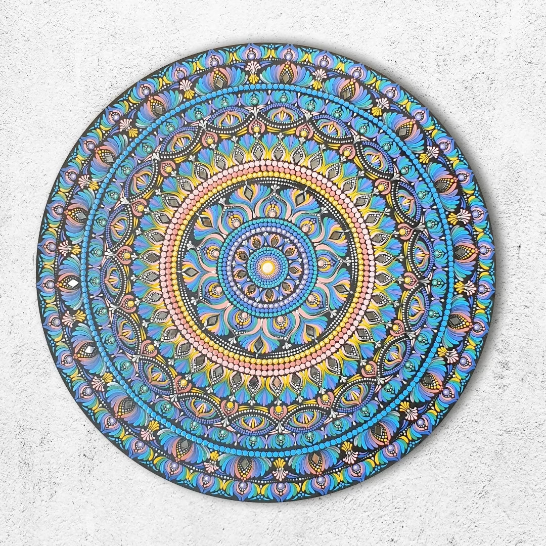 Rainbow Mandala Painting