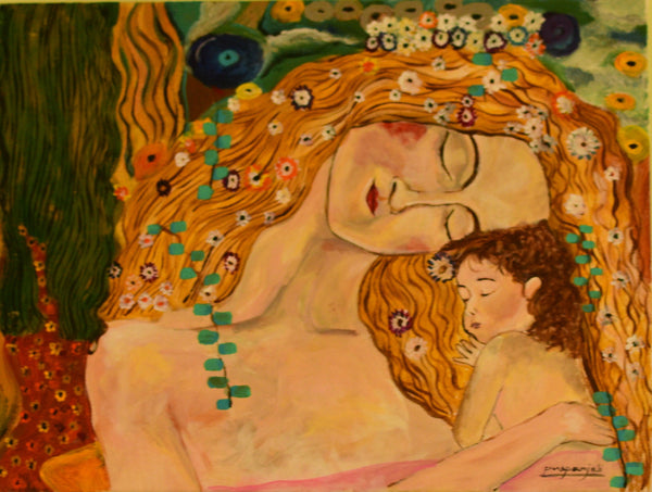 Recreating Gustav Klimt's Mother & Child