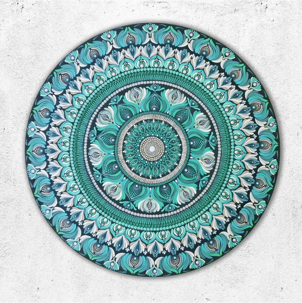 Green Mandala Painting