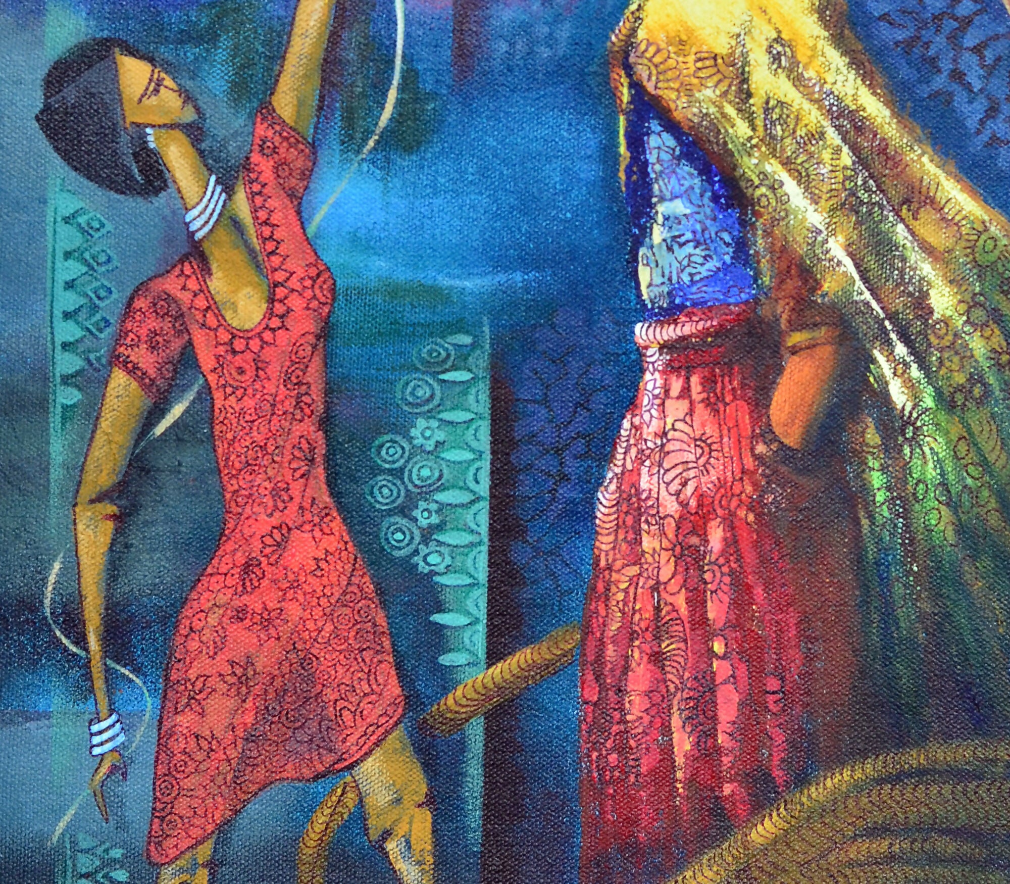 Evolving womanhood (F2) Indian style Fusion art