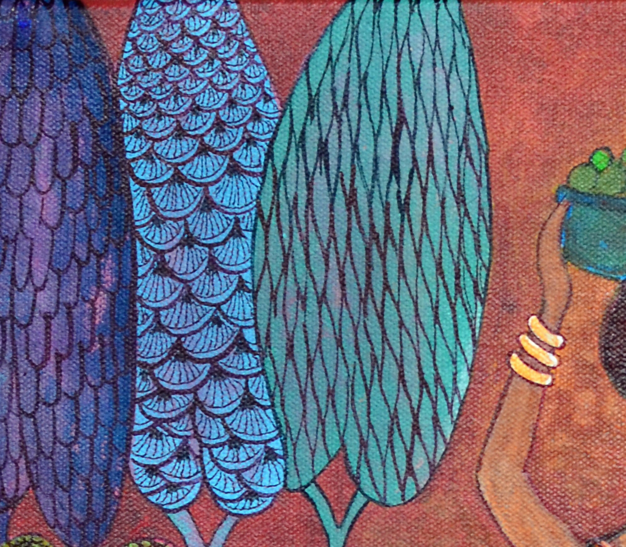 Indian Village Harmony (F3) Folk Fusion Art