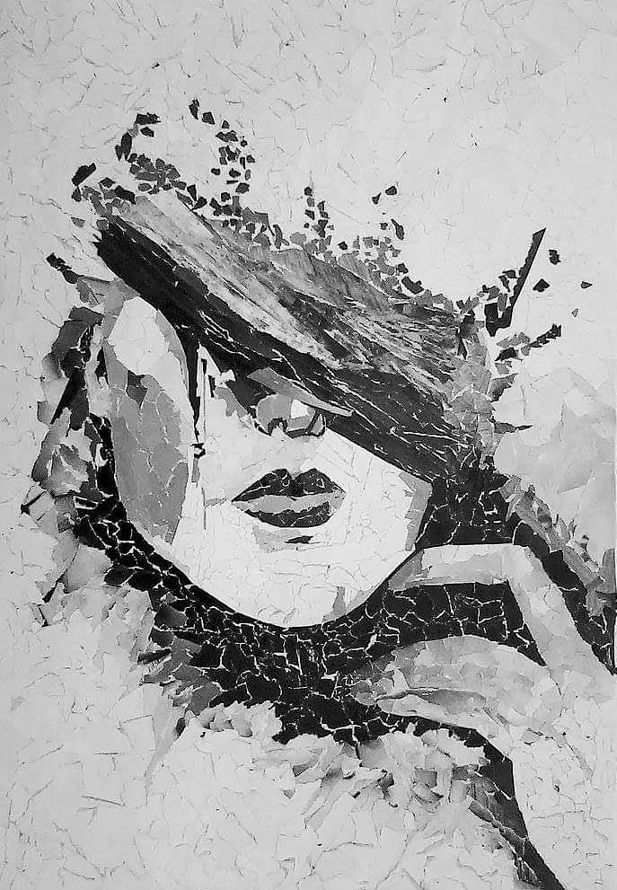 “Whispers of Grace” (paper collage)