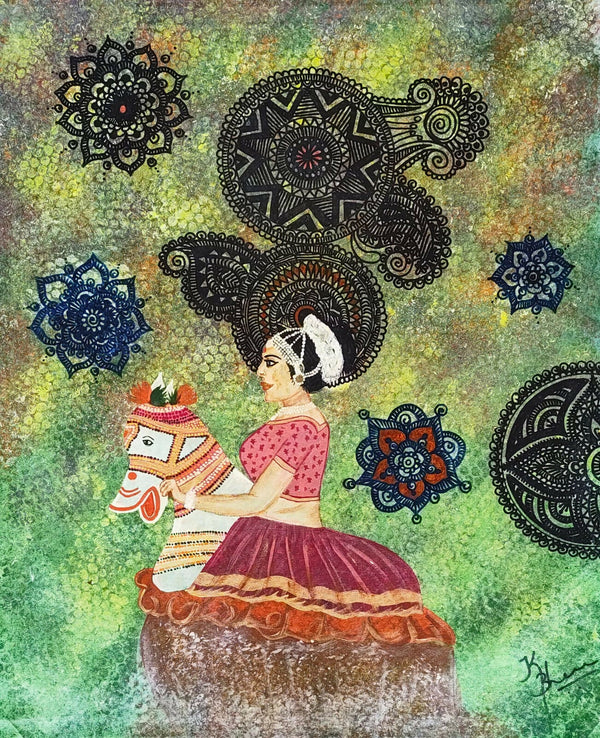 South Indian folk art Wooden leg